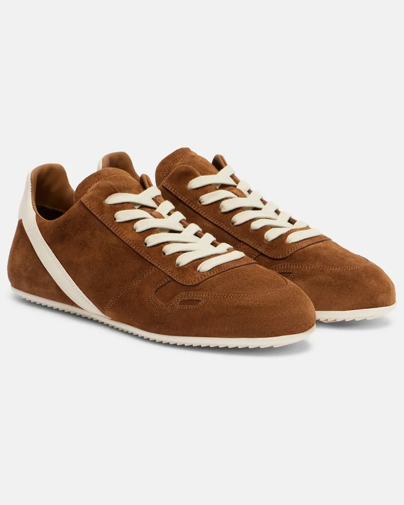 Rick Owens Sneakers Minimal aus Veloursleder Braun