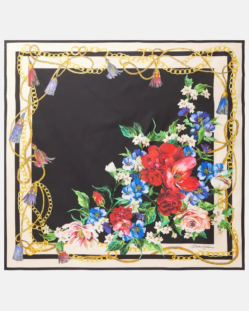 Dolce & Gabbana Tuch aus Seiden-Twill Multicolor