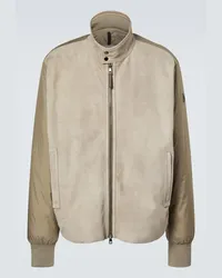 Moncler Lederjacke Lountere Braun