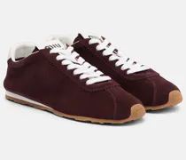 Sneakers Plume aus Veloursleder