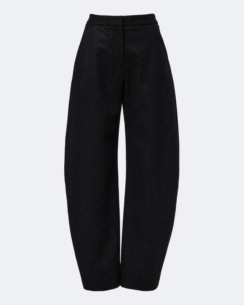 Alaïa Alaïa Barrel-Hose aus Schurwolle Grau