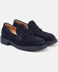 Gianvito Rossi Loafers Harris aus Veloursleder Blau