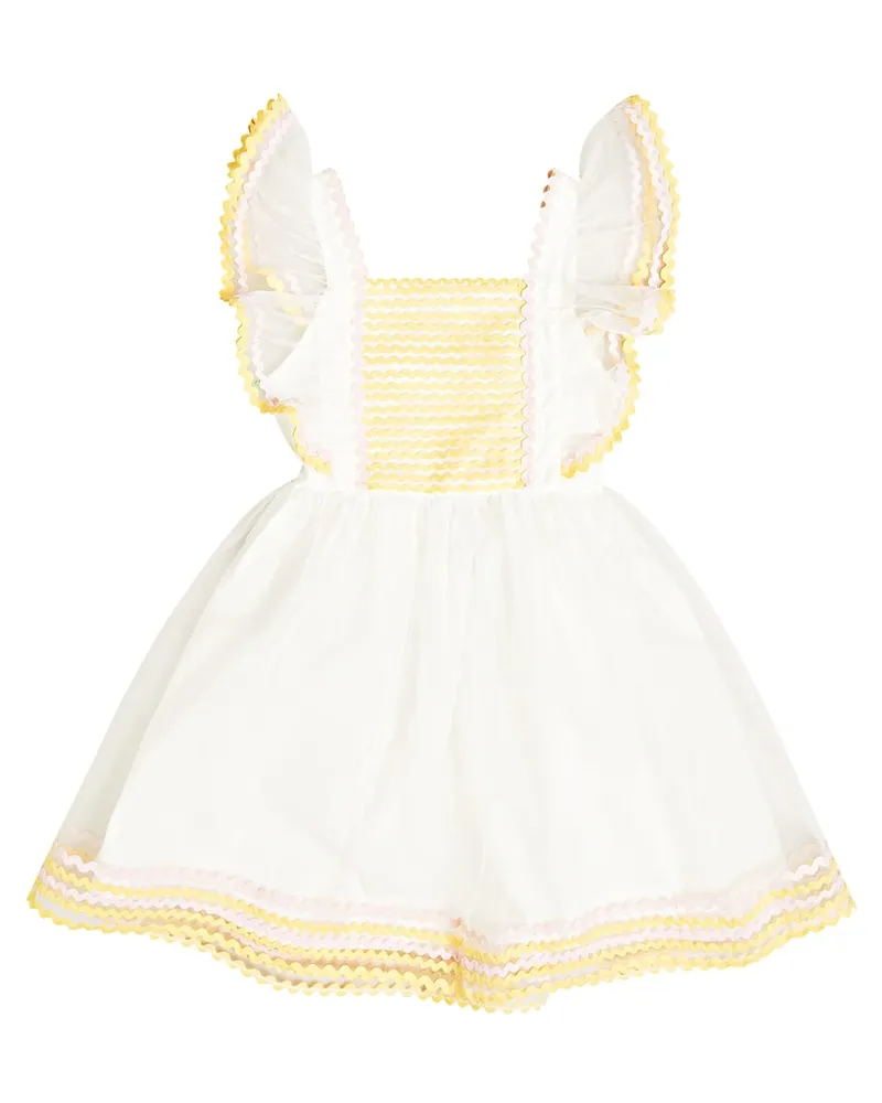 Stella McCartney Kids Besticktes Kleid aus Tüll Weiß