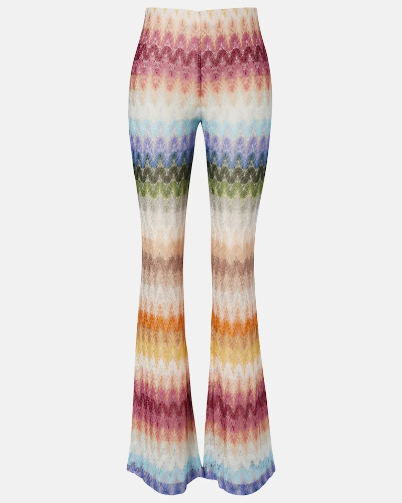 Missoni Schlaghose aus Strick Multicolor