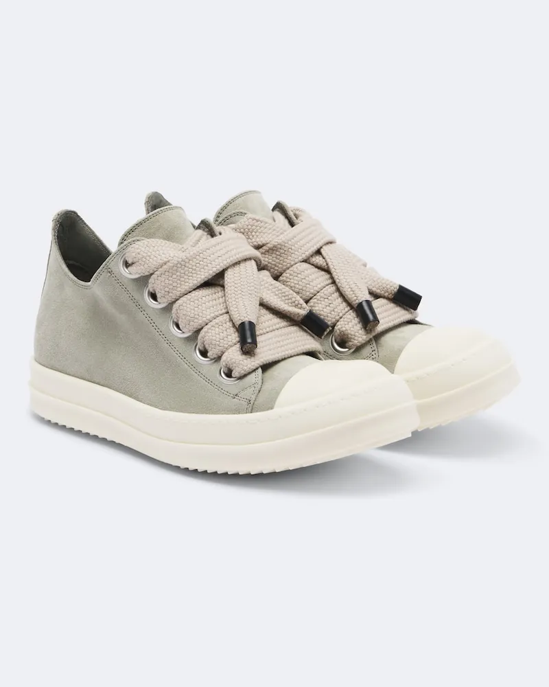Rick Owens Sneakers Jumbolace aus Veloursleder Grau