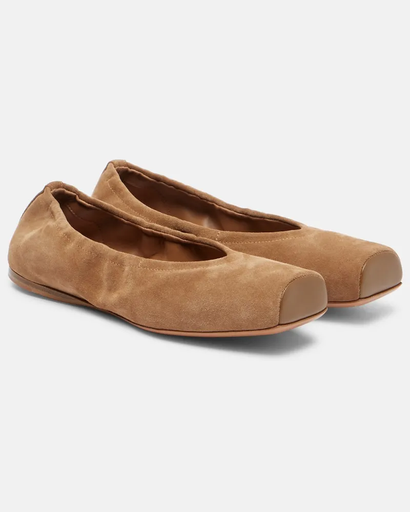 Alaïa Alaïa Ballerinas aus Veloursleder Braun