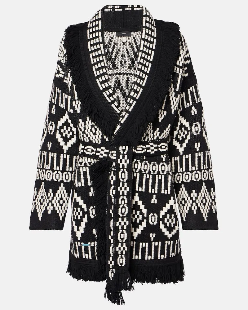 Alanui Cardigan Jungle Beat Schwarz