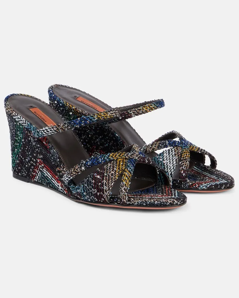 Missoni Wedge-Sandalen Lucy Caperdoni mit Pailletten Multicolor