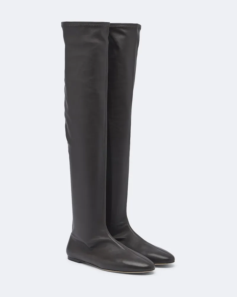 Totême Overknee-Stiefel aus Leder Braun