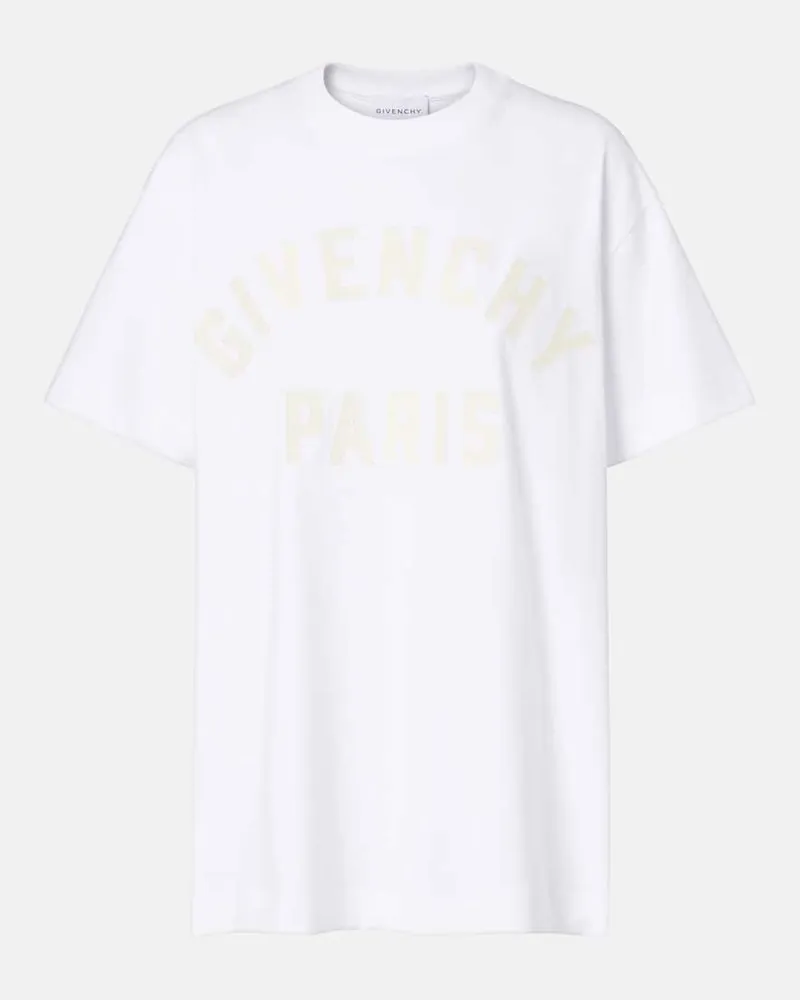 Givenchy T-Shirt Paris aus Baumwoll-Jersey Weiß