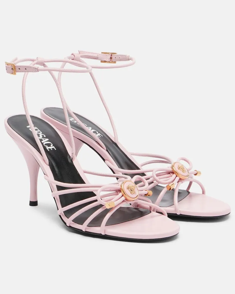 Versace Sandalen La Medusa 85 aus Leder Pink