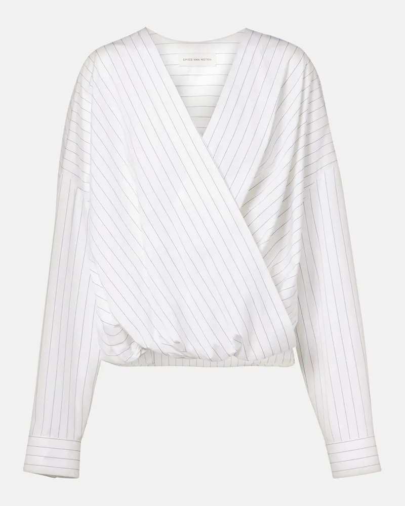 Dries van Noten Bluse aus Baumwolle Weiß