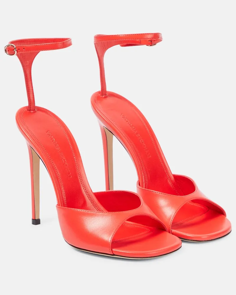 Victoria Beckham Sandalen aus Leder Rot