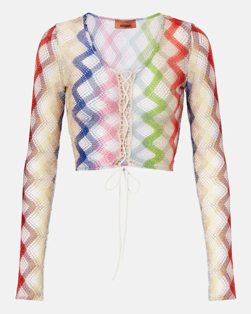 Missoni Cropped-Top aus Häkelstrick Multicolor