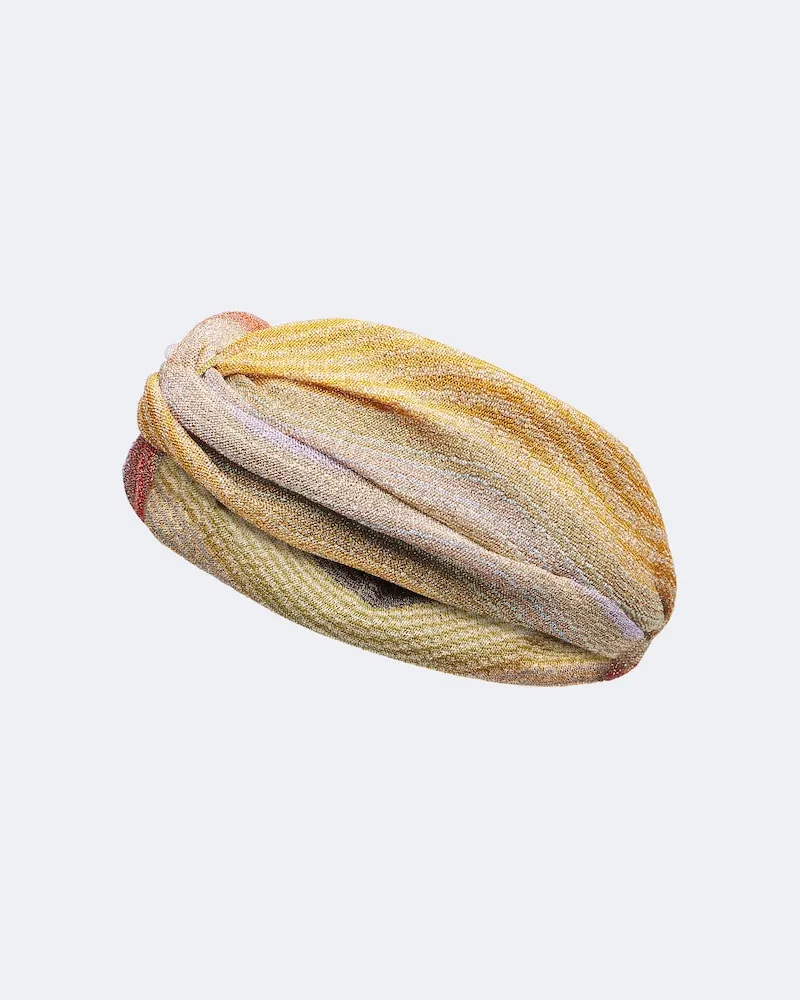 Missoni Stirnband aus Häkelstrick Multicolor