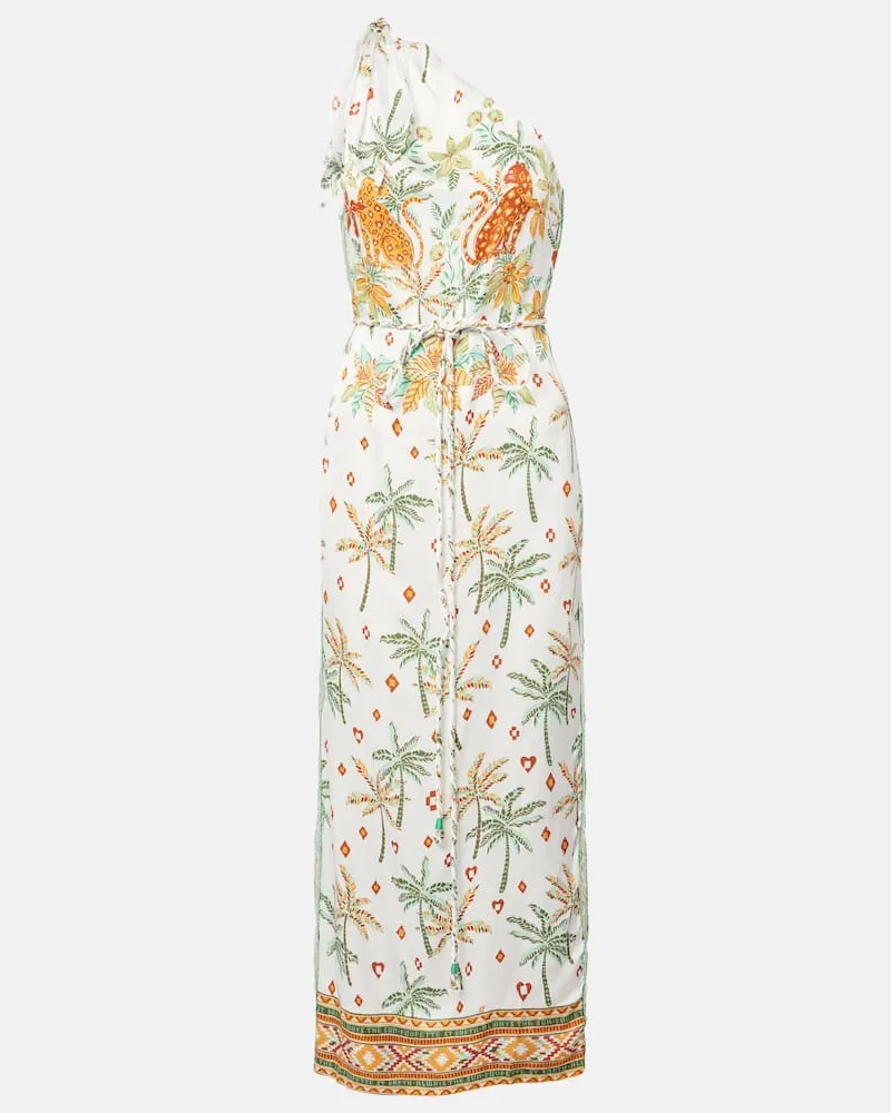 Poupette St Barth One-Shoulder-Kaftan Isabelle Grün