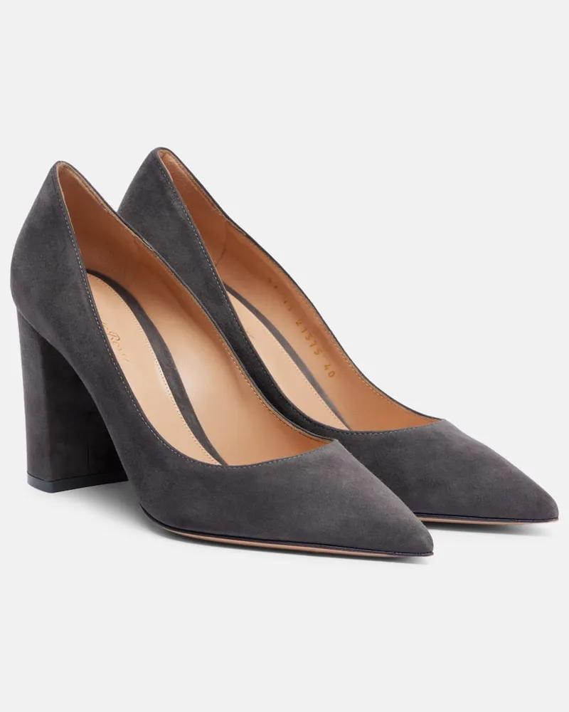 Gianvito Rossi Pumps Piper 85 aus Veloursleder Grau
