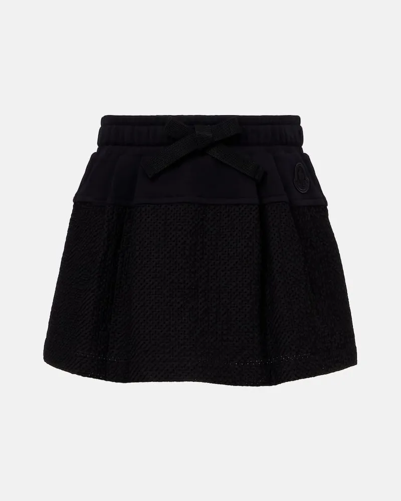 Moncler Tennisrock aus Baumwolle Schwarz