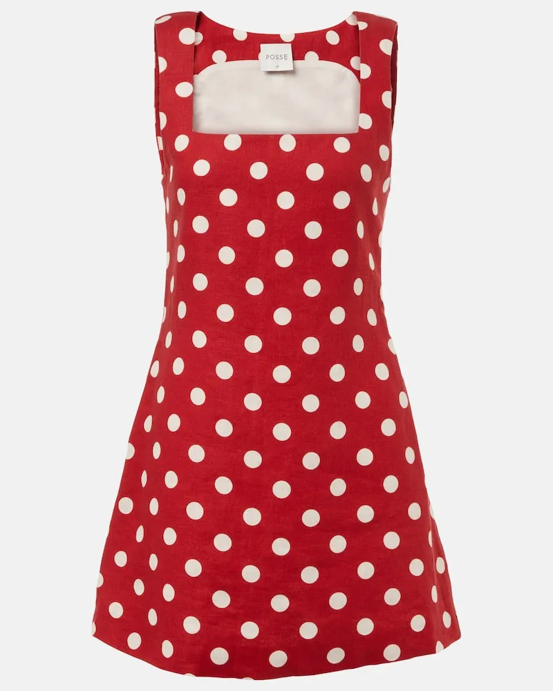 Posse Minikleid Alice aus Leinen Rot