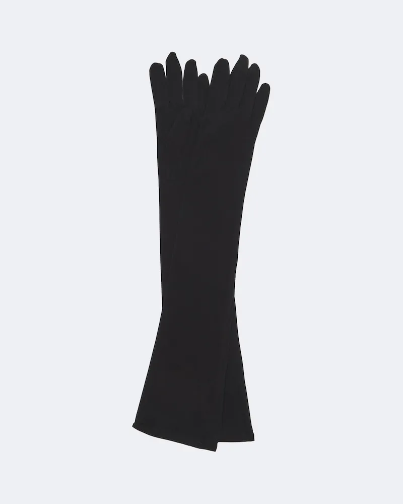 Magda Butrym Handschuhe aus Jersey Schwarz