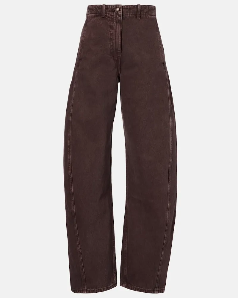 Magda Butrym High-Rise Jeans Braun