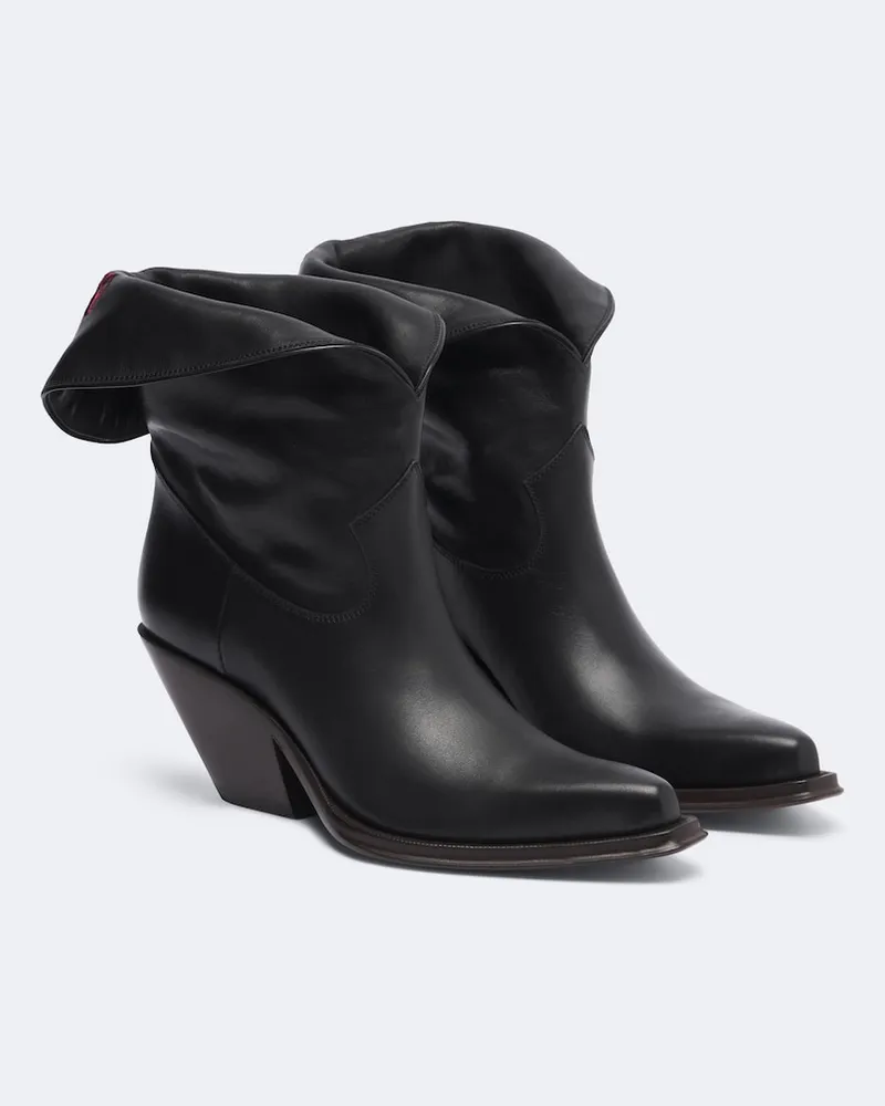 Chloé Chloé Besticke Westernstiefel Azelan aus Leder Schwarz
