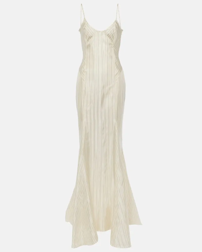 ATTICO Slipdress aus Satin Weiß