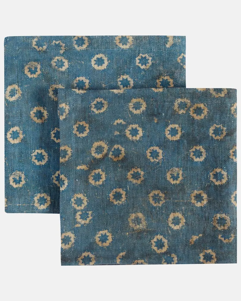 The House of Lyria Set Pionio aus zwei Servietten Blau
