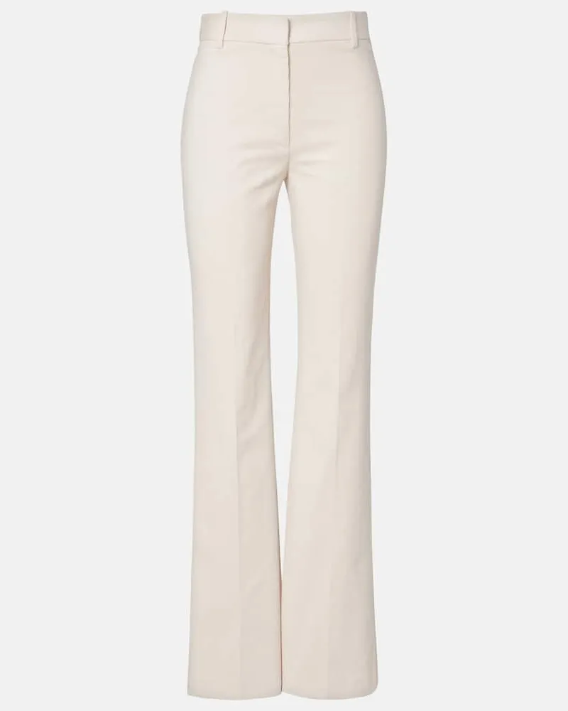 Nili Lotan Gerade Hose Corette aus Baumwoll-Cord Weiß