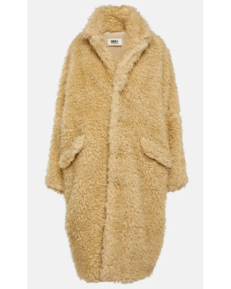 Maison Margiela Mantel aus Faux Fur Nude