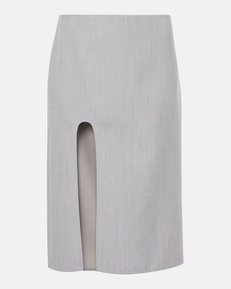 Stella McCartney Bleistiftrock aus Wolle Grau