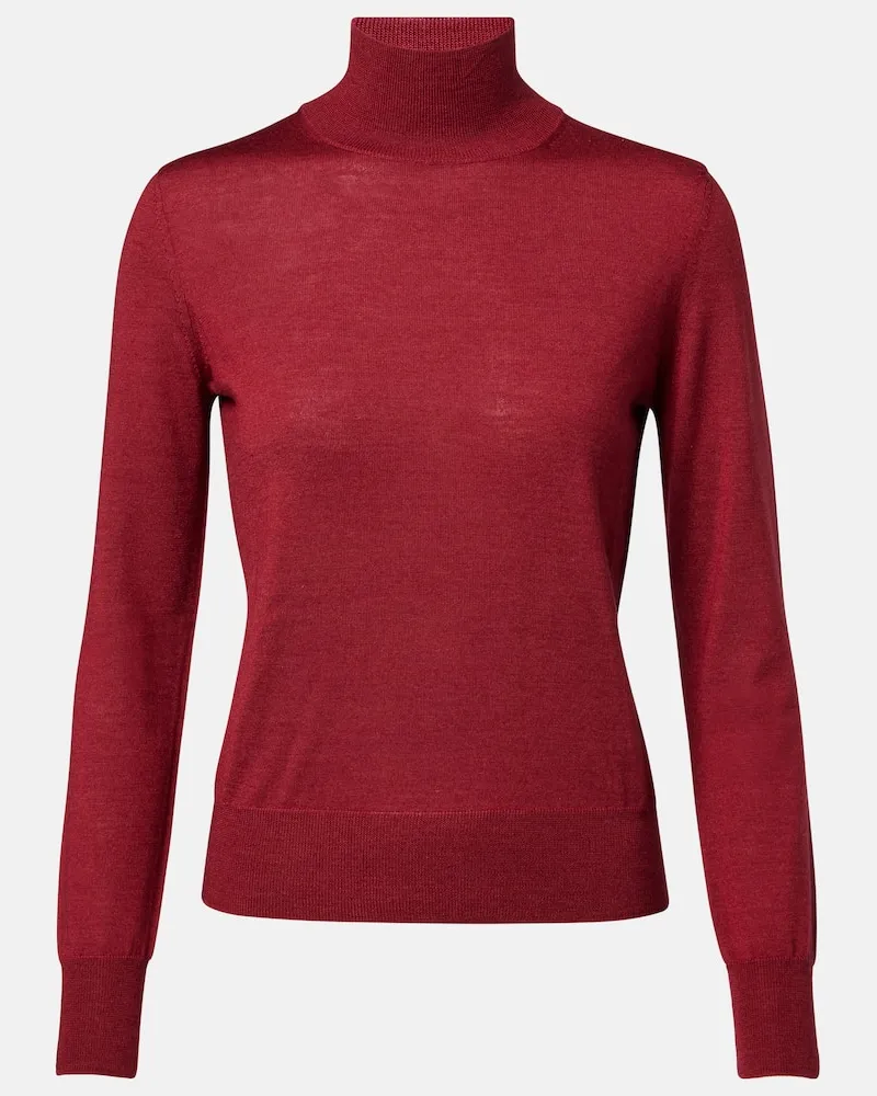 Carolina Herrera New York Pullover aus Schurwolle und Seide Rot