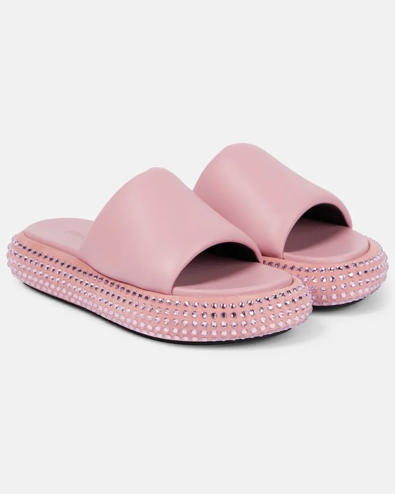 J.W.Anderson Pantoletten aus Leder Rosa