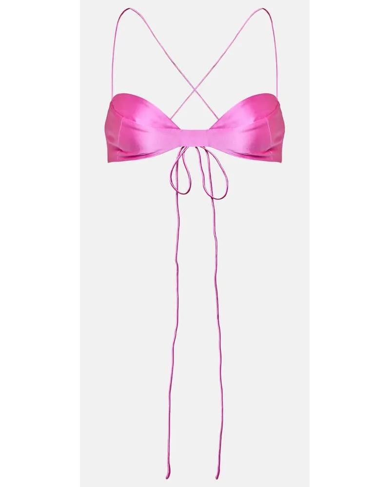 The Sei Bralette aus Seiden-Charmeuse Pink