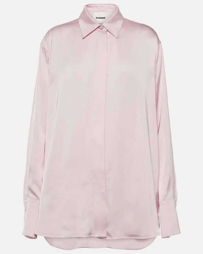 Jil Sander Hemd Powder aus Satin Rosa