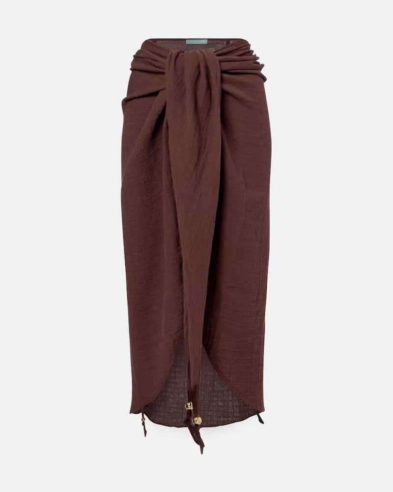 Melissa Odabash Pareo Winnie aus Baumwolle Braun