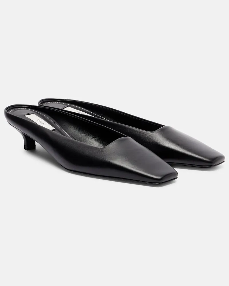 Totême Mules aus Leder Schwarz