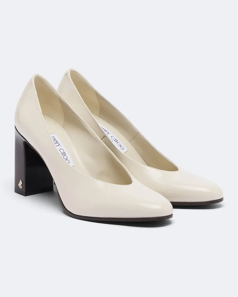Jimmy Choo Pumps Eyla aus Lackleder Weiß