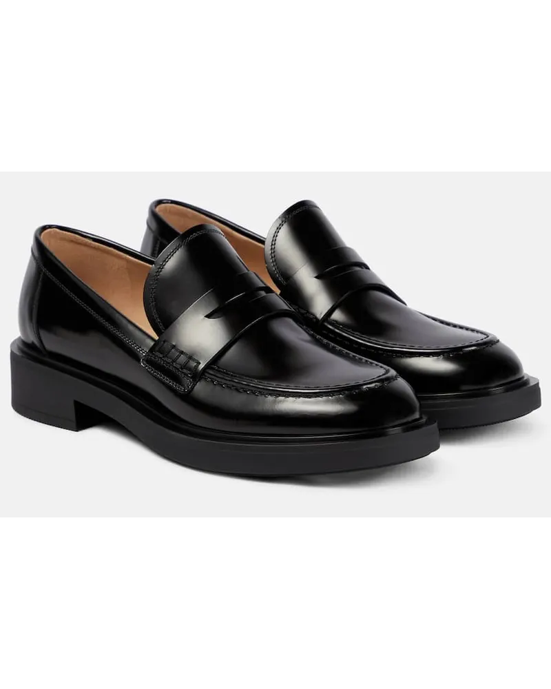 Gianvito Rossi Loafers Harris aus Leder Schwarz