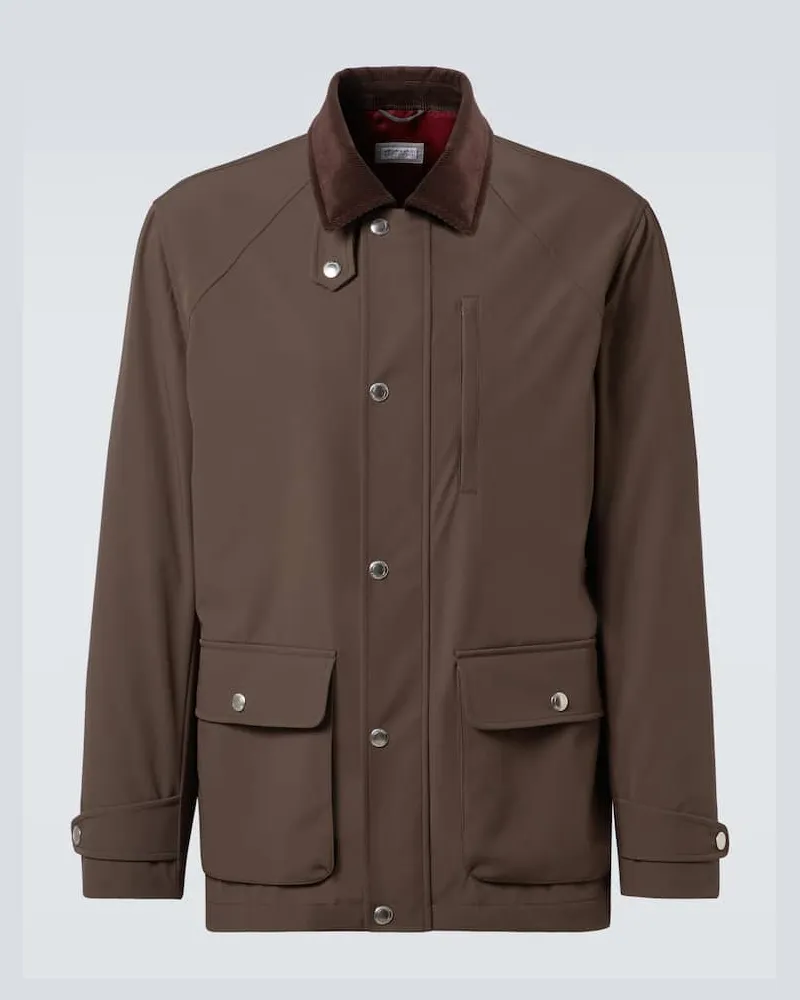 Brunello Cucinelli Feldjacke mit Cord Braun