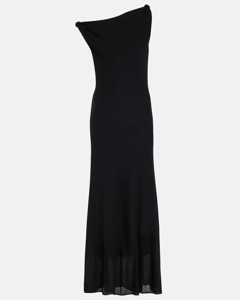 SIR Midikleid Glow Twist aus Baumwollgemisch Schwarz