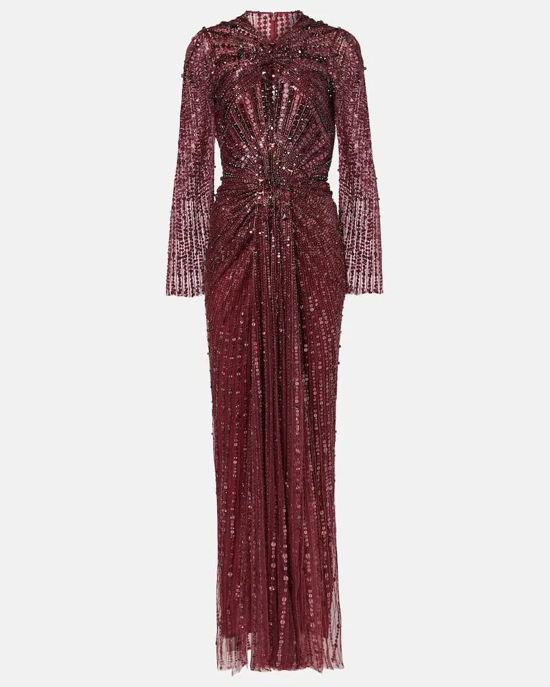 Jenny Packham Robe Anja mit Pailletten Burgund