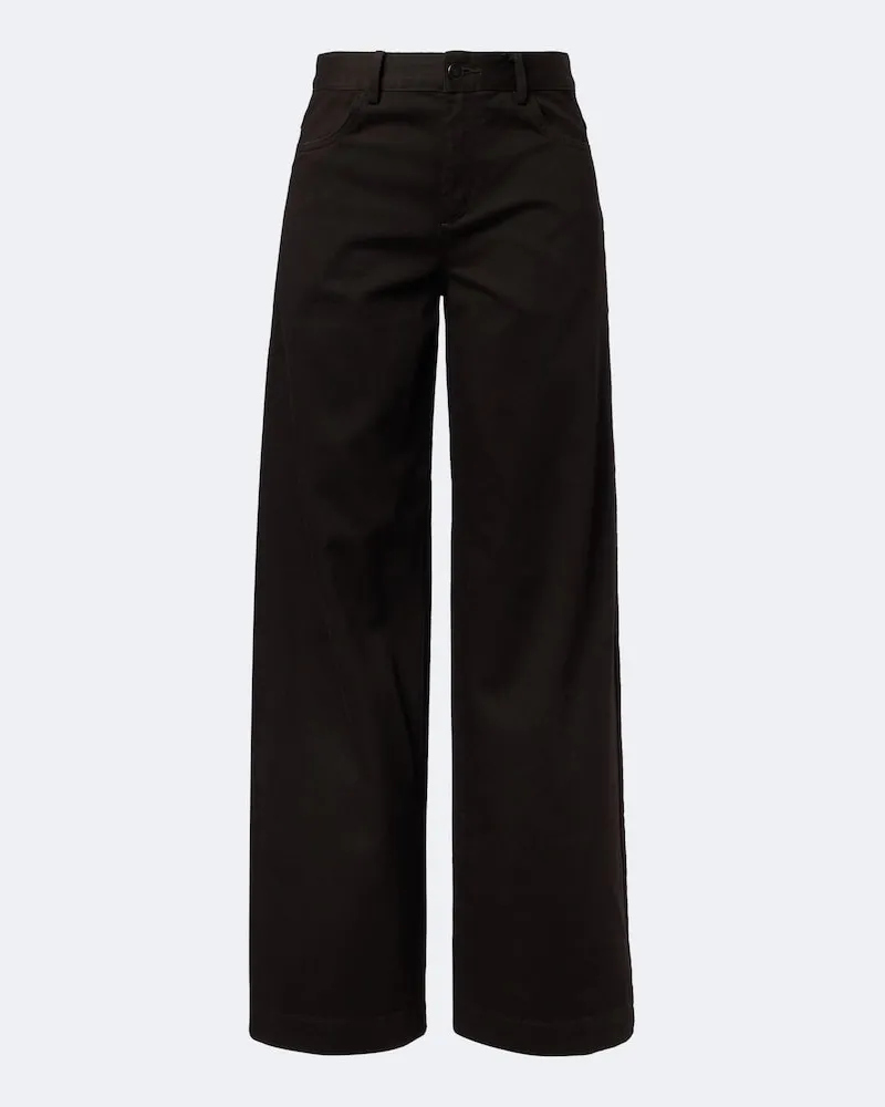 Vince Weite Hose aus Baumwoll-Twill Braun