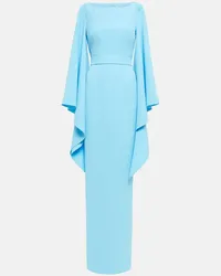 Safiyaa Maxikleid Boat N Flared Blau