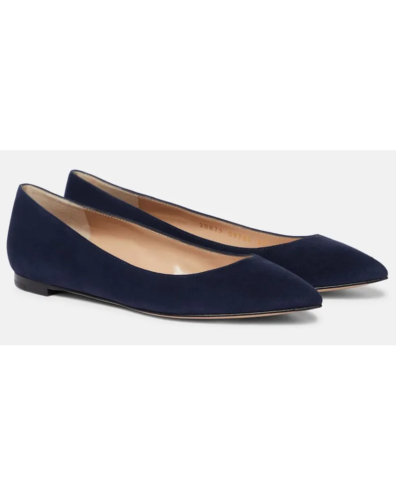 Gianvito Rossi Ballerinas Gianvito aus Veloursleder Blau