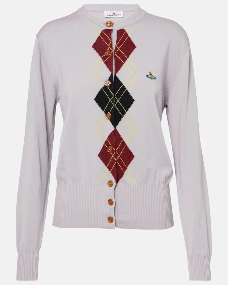 Vivienne Westwood Cardigan aus Baumwolle und Wolle Grau