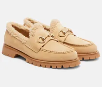 Loafers Sylke aus Veloursleder mit Shearling