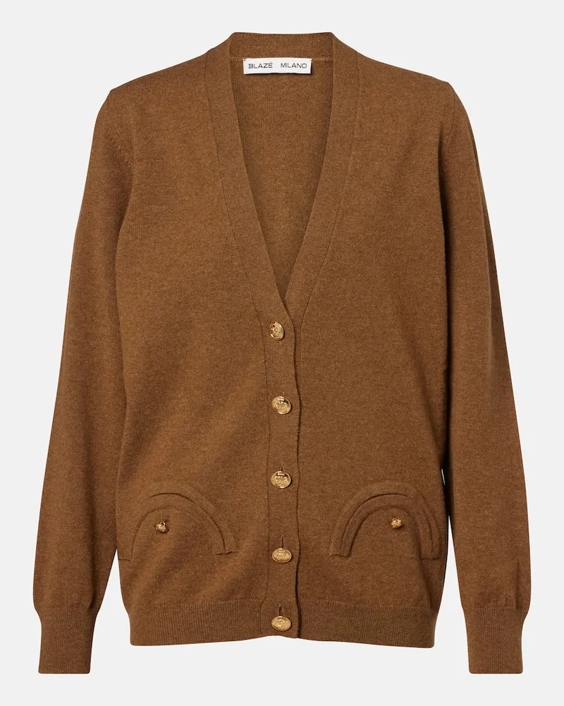 Blazé Milano Blazé Milano Cardigan Highland aus Wolle und Kaschmir Braun