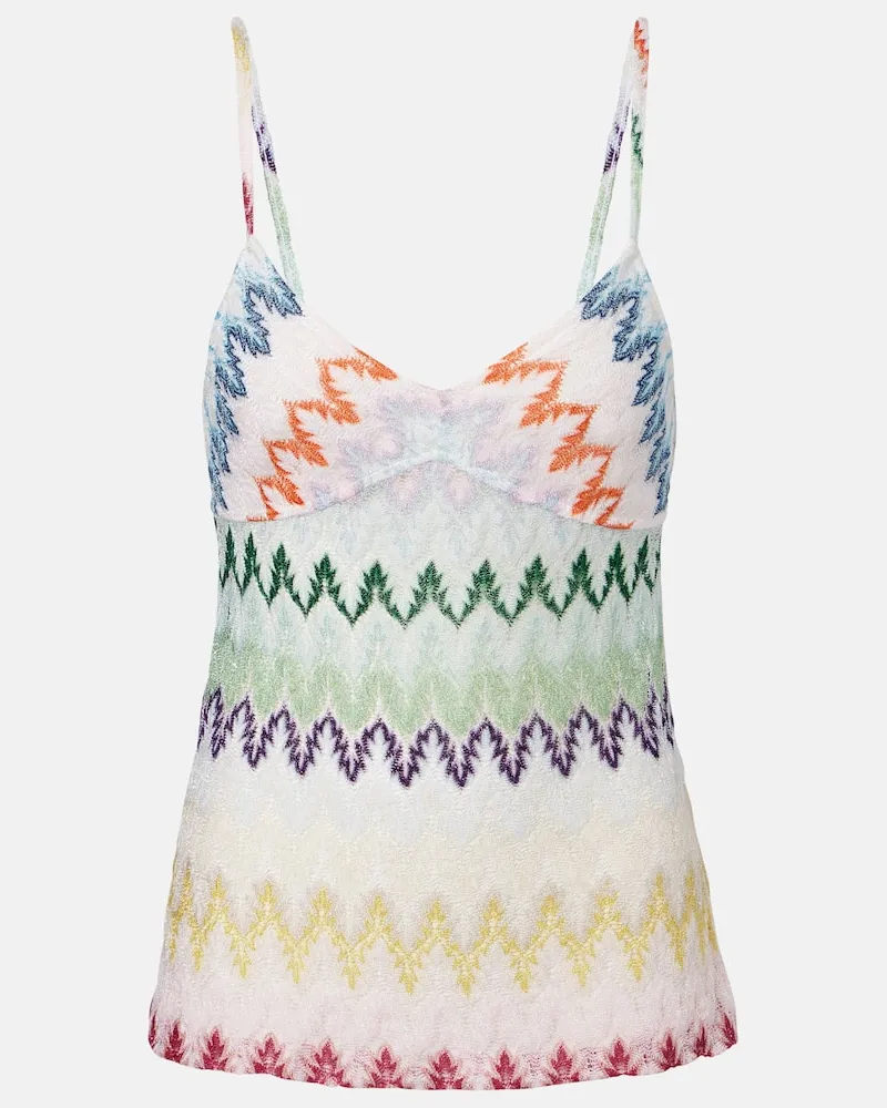 Missoni Top aus Häkelstrick Multicolor