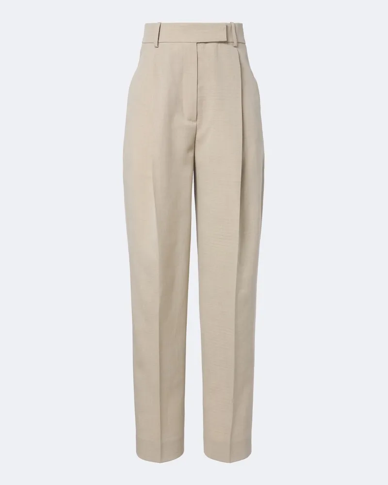 Róhe Róhe Hose aus einem Woll- und Seidengemisch Beige